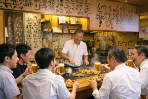 広島お好み焼き　弘々家(こうこうや)店内　カウンター6席
