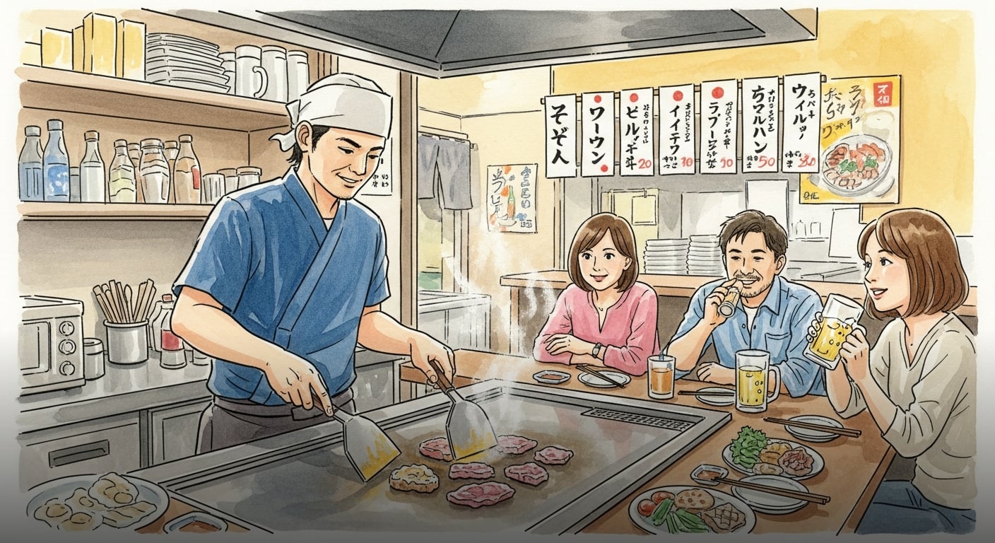 下関居酒屋で鉄板焼きをつまみながら飲む至福のひととき | 広島お好み焼き 弘々家(こうこうや)