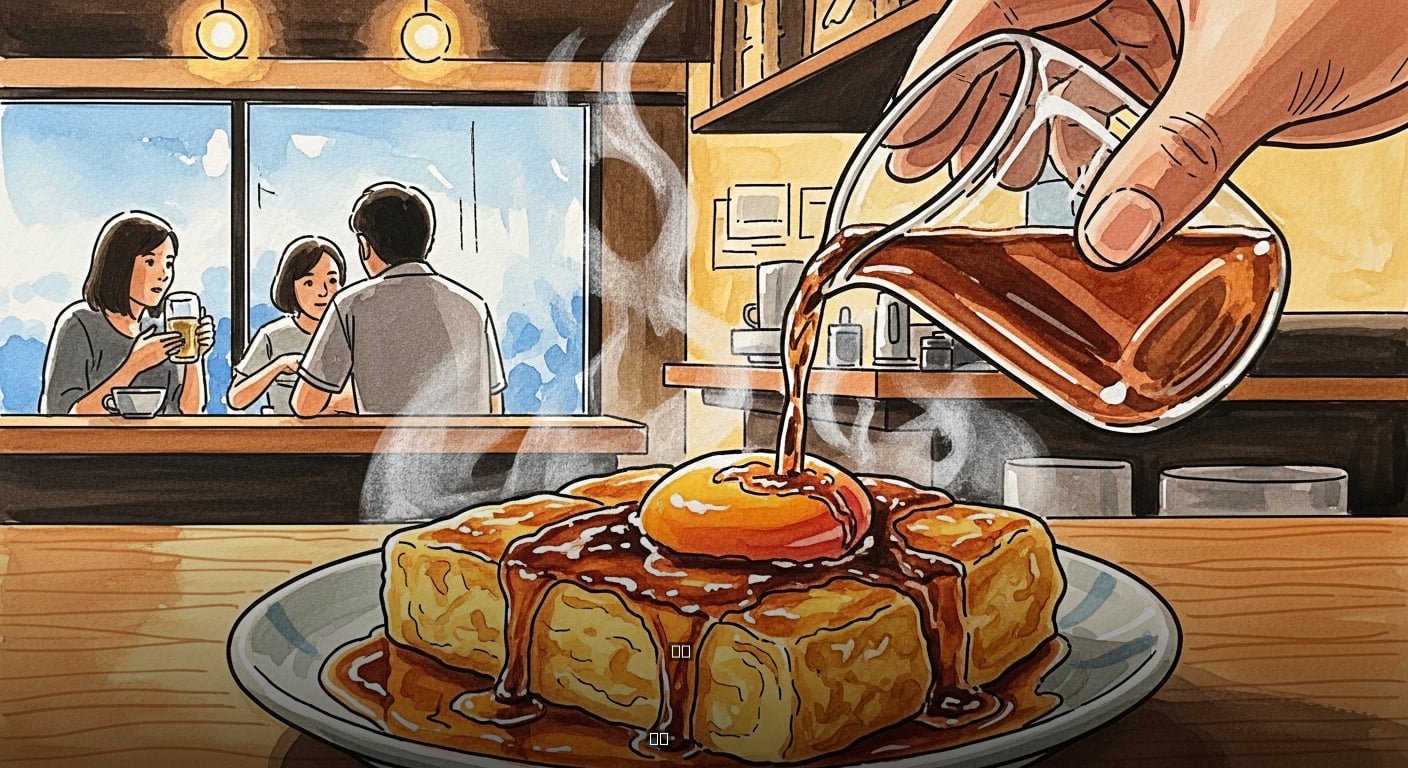 だし巻き玉子に熱々の出汁をかける「だし掛け」スタイルとは | 広島お好み焼き 弘々家(こうこうや)